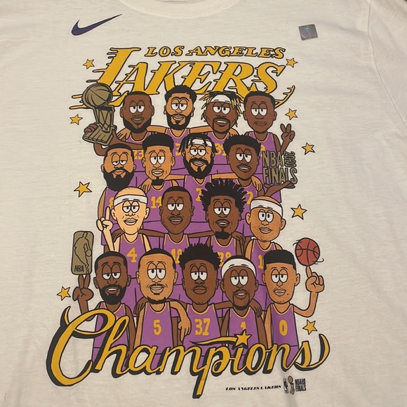 Nike LA Lakers champion caricature tee. Size XL. NWOT - Picture 2 of 4